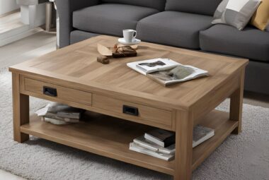 Square Coffee Table with Storage