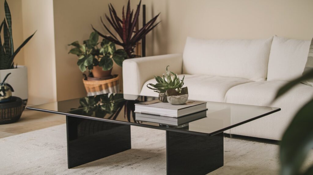 modern black coffee table