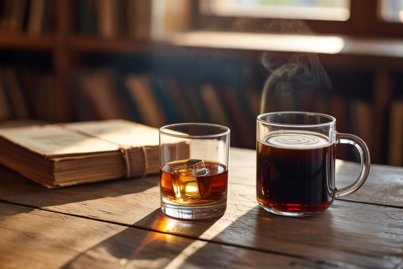 coffee and whiskey