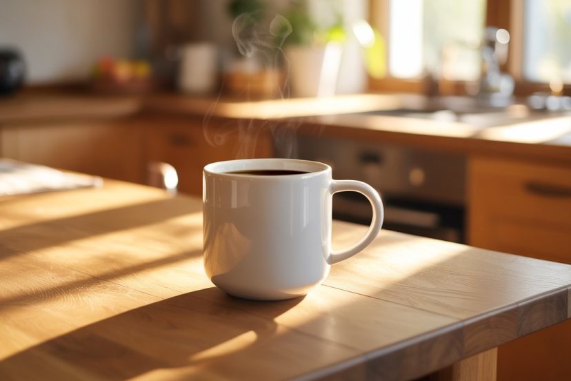 white coffee mugs